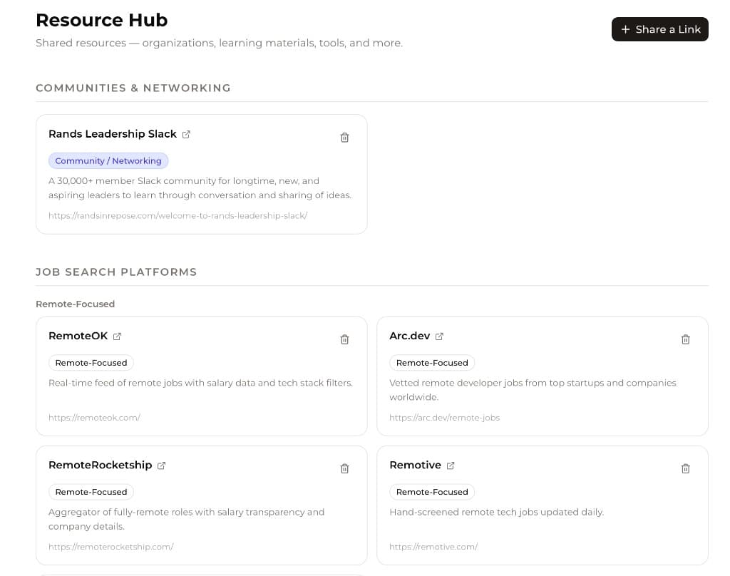 Resource Library screenshot